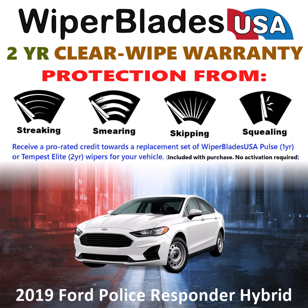 2019 Ford Police Responder Hybrid Front Wiper blades Set  Includes 2yr Wear Warranty & Free Delivery