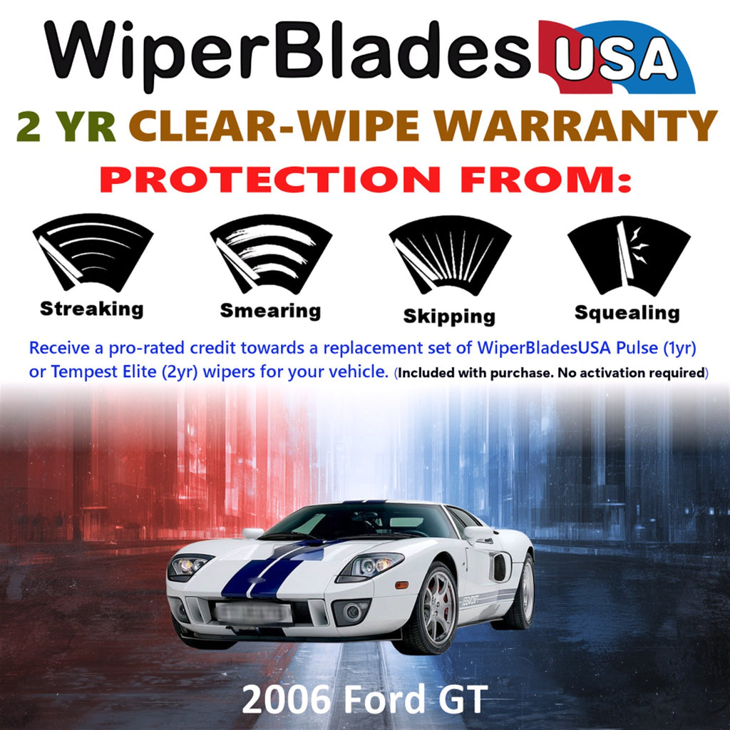 2006 Ford GT Front Wiper blades Set  Includes 2yr Wear Warranty & Free Delivery