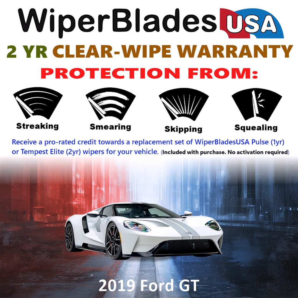 2019 Ford GT Front Wiper blades Set  Includes 2yr Wear Warranty & Free Delivery