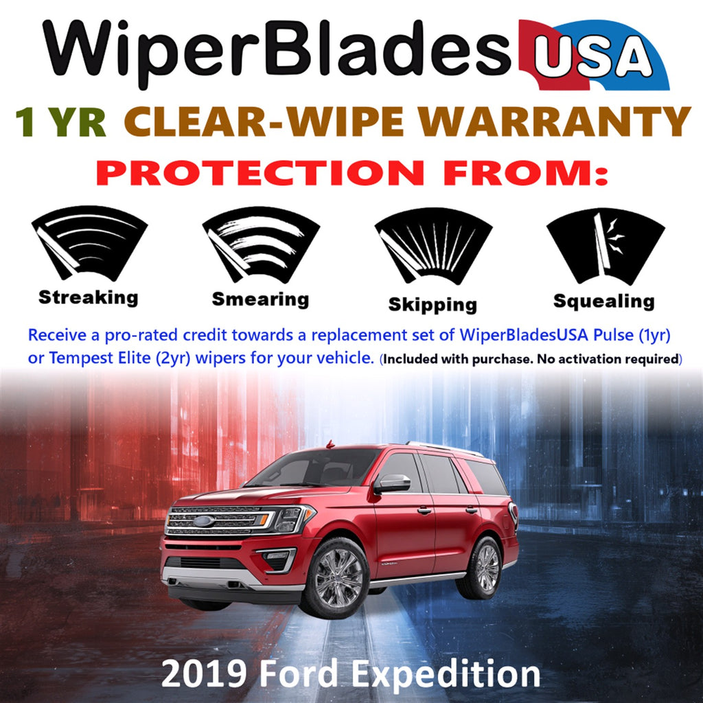 2019 Ford Expedition Front Wiper blades Set Includes 1yr Wear Warranty & Free Delivery