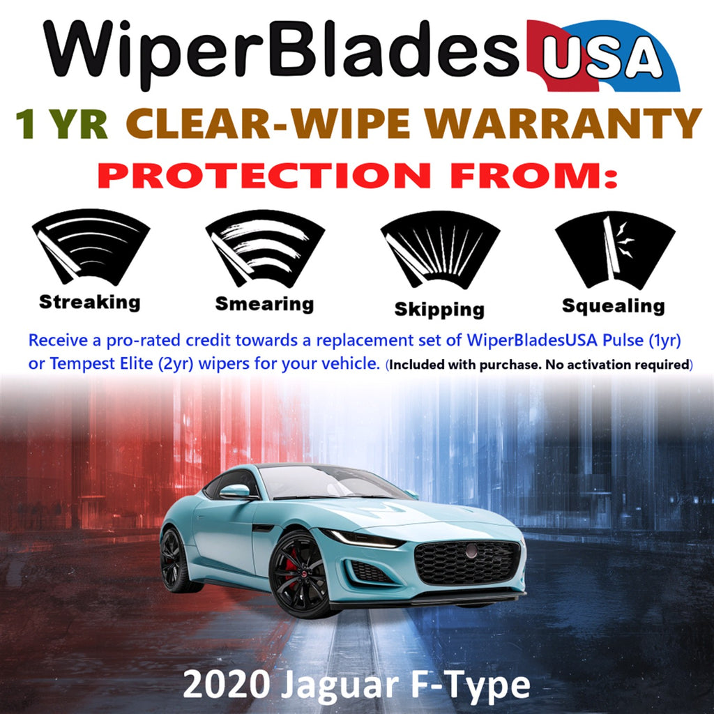 2020 Jaguar F-Type Front Wiper blades Set Includes 1yr Wear Warranty & Free Delivery