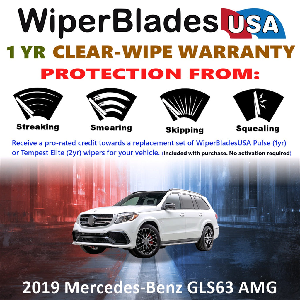 2019 Mercedes-Benz GLS63 AMG Front Wiper blades Set Includes 1yr Wear Warranty & Free Delivery