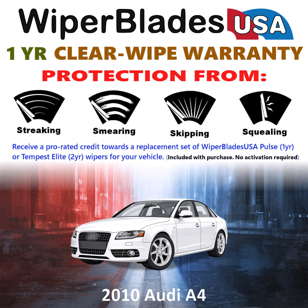2010 Audi A4 Front Wiper blades Set Includes 1yr Wear Warranty & Free Delivery
