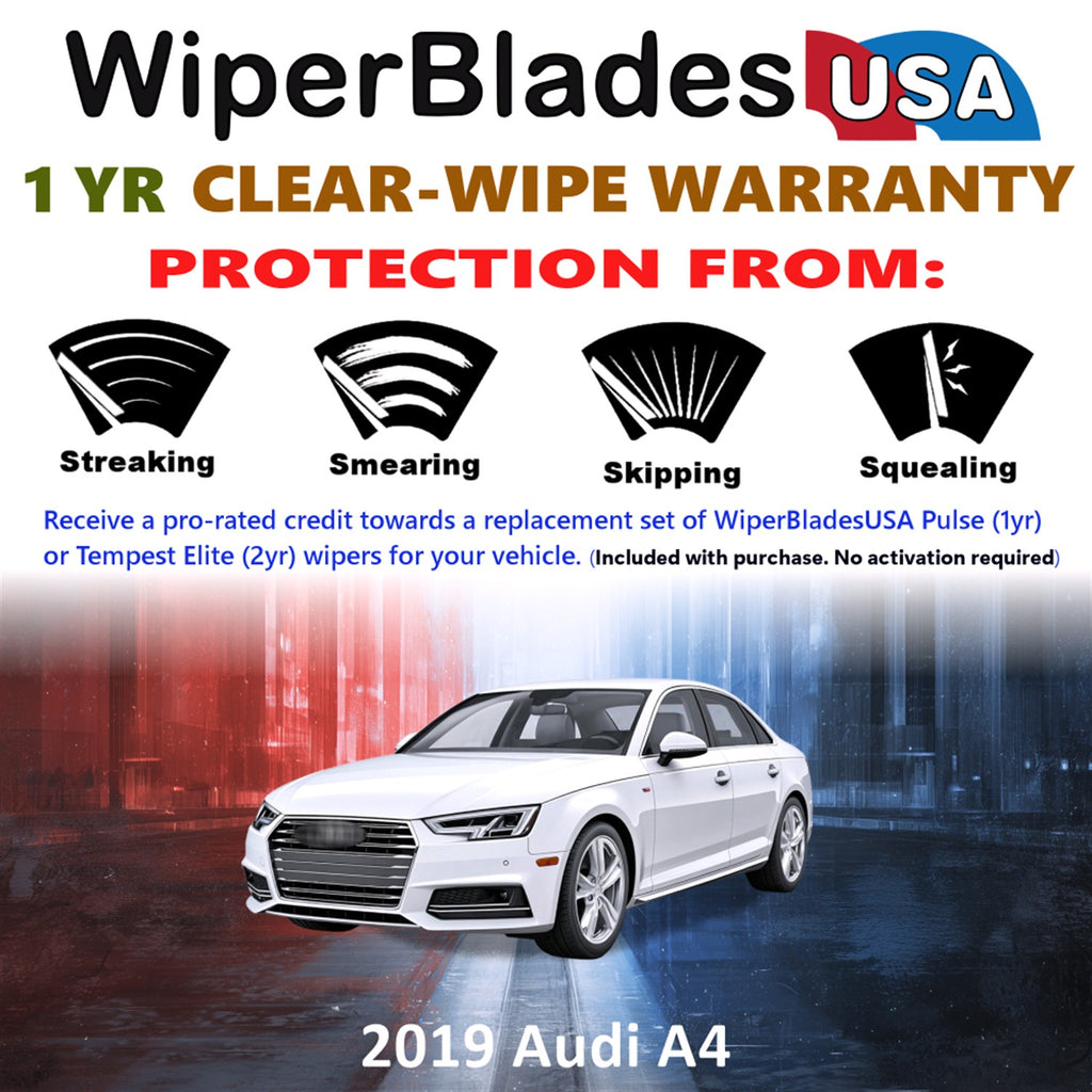 2019 Audi A4 Front Wiper blades Set Includes 1yr Wear Warranty & Free Delivery
