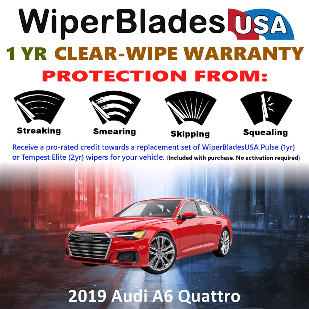2019 Audi A6 Quattro Front Wiper blades Set Includes 1yr Wear Warranty & Free Delivery