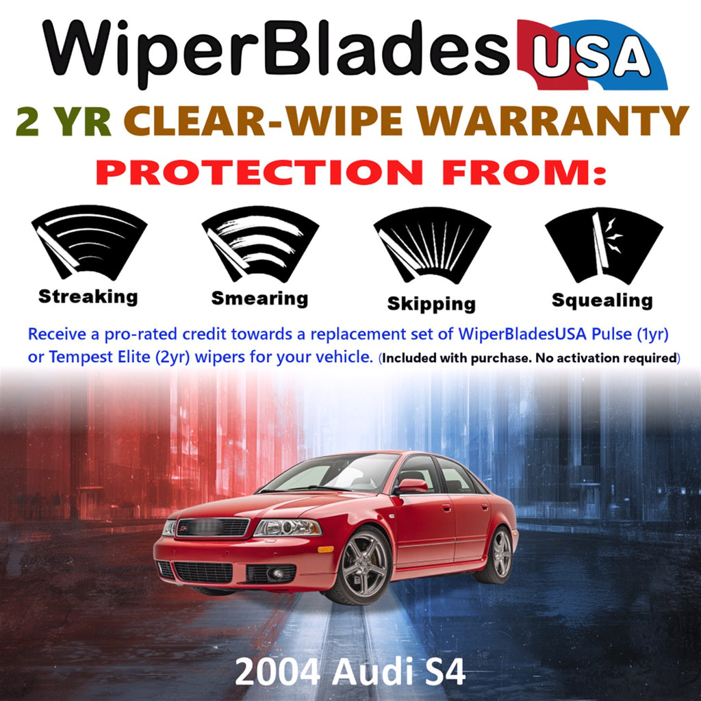 2004 Audi S4 Front Wiper blades Set  Includes 2yr Wear Warranty & Free Delivery