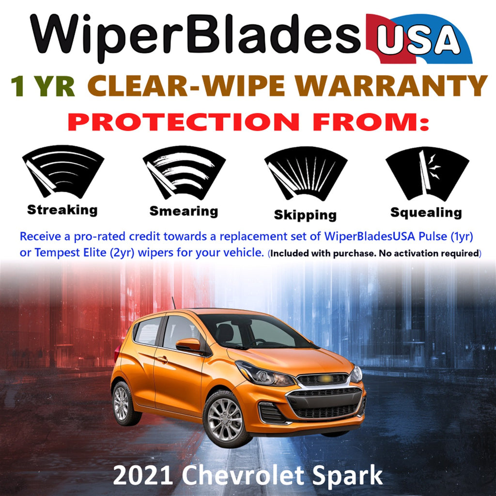 2021 Chevrolet Spark Front Wiper blades Set Includes 1yr Wear Warranty & Free Delivery