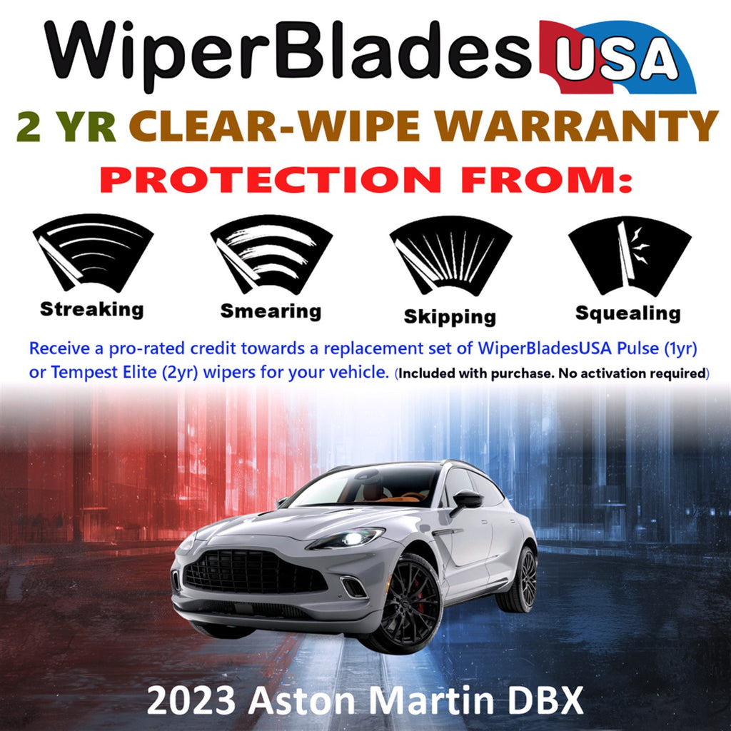 2023 Aston Martin DBX Front Wiper blades Set  Includes 2yr Wear Warranty & Free Delivery