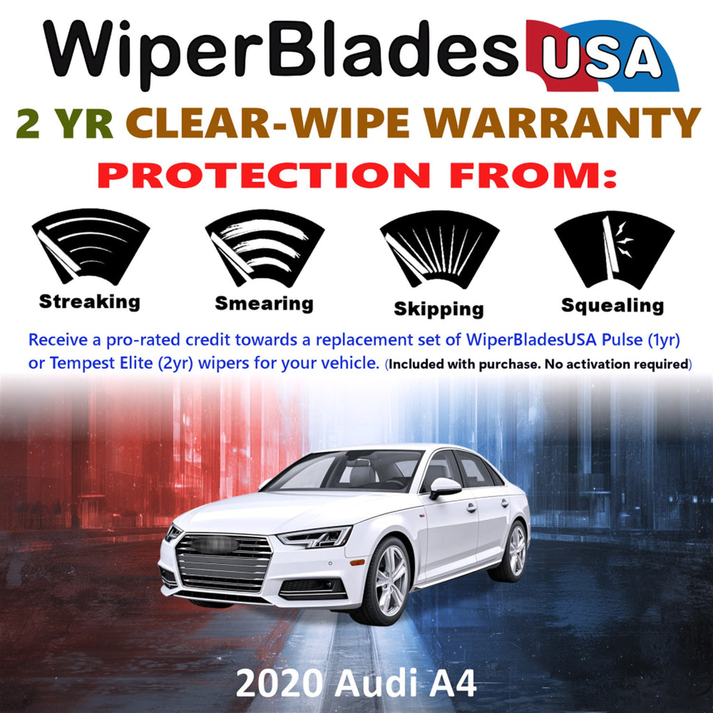 2020 Audi A4 Front Wiper blades Set  Includes 2yr Wear Warranty & Free Delivery