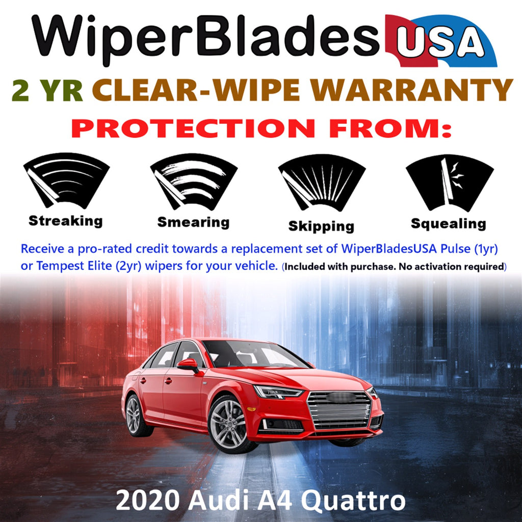2020 Audi A4 Quattro Front Wiper blades Set  Includes 2yr Wear Warranty & Free Delivery