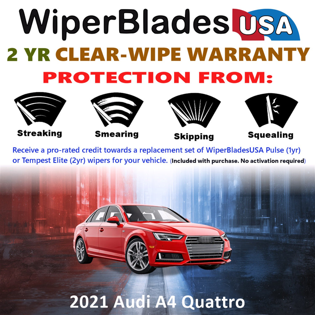 2021 Audi A4 Quattro Front Wiper blades Set  Includes 2yr Wear Warranty & Free Delivery