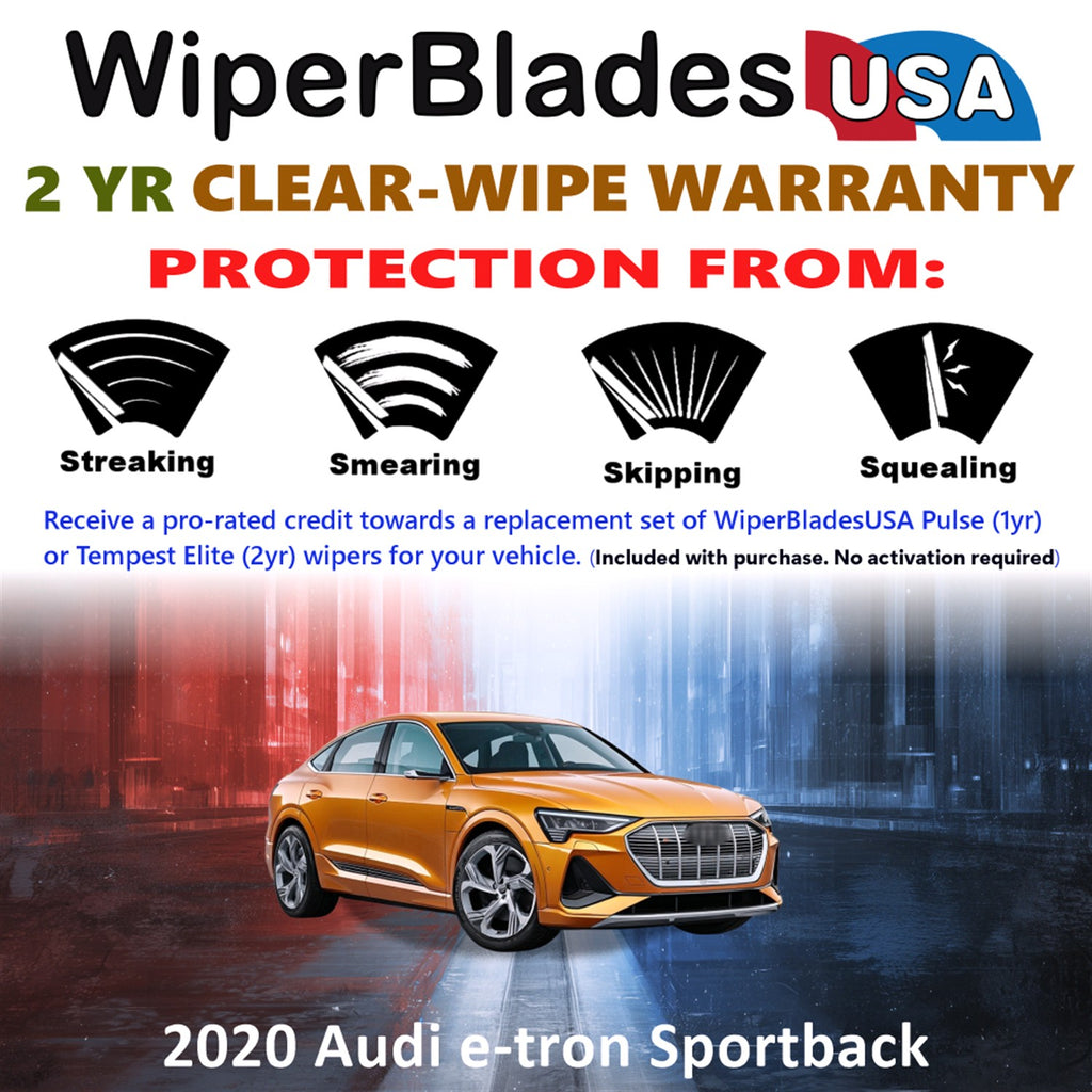 2020 Audi e-tron Sportback Front Wiper blades Set  Includes 2yr Wear Warranty & Free Delivery