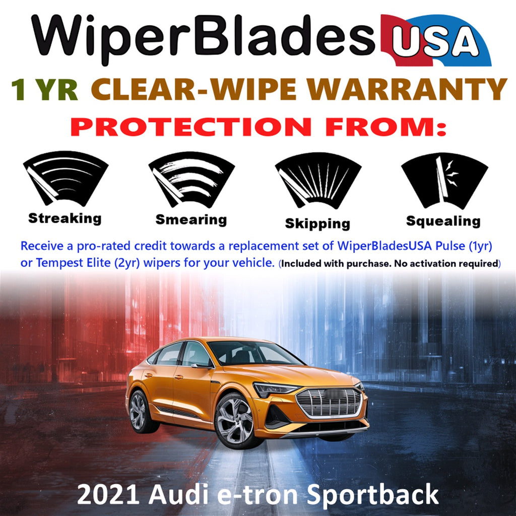 2021 Audi e-tron Sportback Front Wiper blades Set Includes 1yr Wear Warranty & Free Delivery