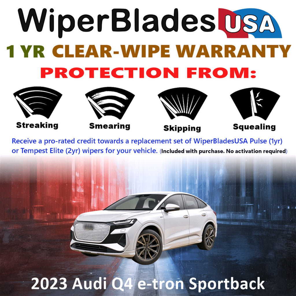 2023 Audi Q4 e-tron Sportback Front Wiper blades Set Includes 1yr Wear Warranty & Free Delivery