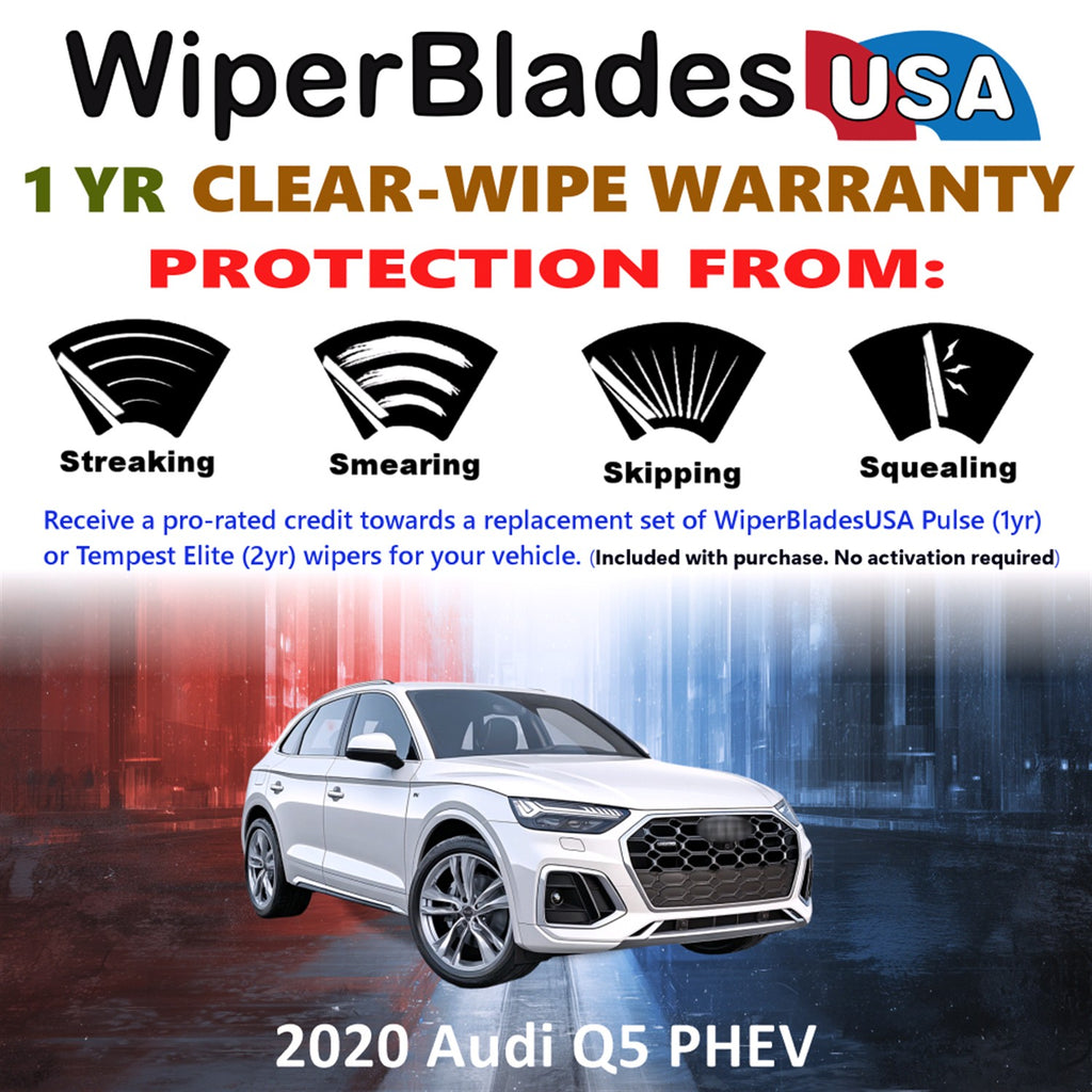 2020 Audi Q5 PHEV Front Wiper blades Set Includes 1yr Wear Warranty & Free Delivery
