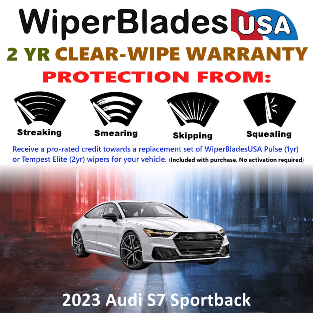 2023 Audi S7 Sportback Front Wiper blades Set  Includes 2yr Wear Warranty & Free Delivery
