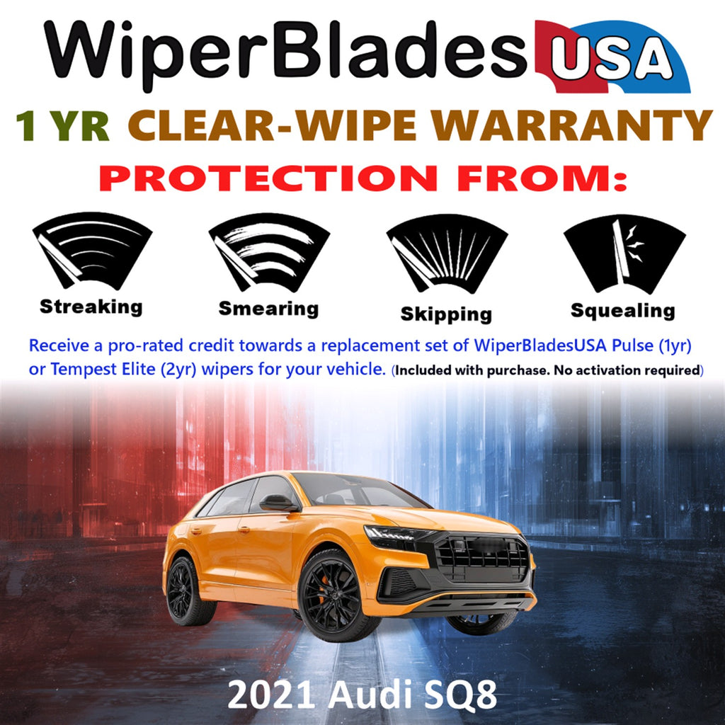 2021 Audi SQ8 Front Wiper blades Set Includes 1yr Wear Warranty & Free Delivery