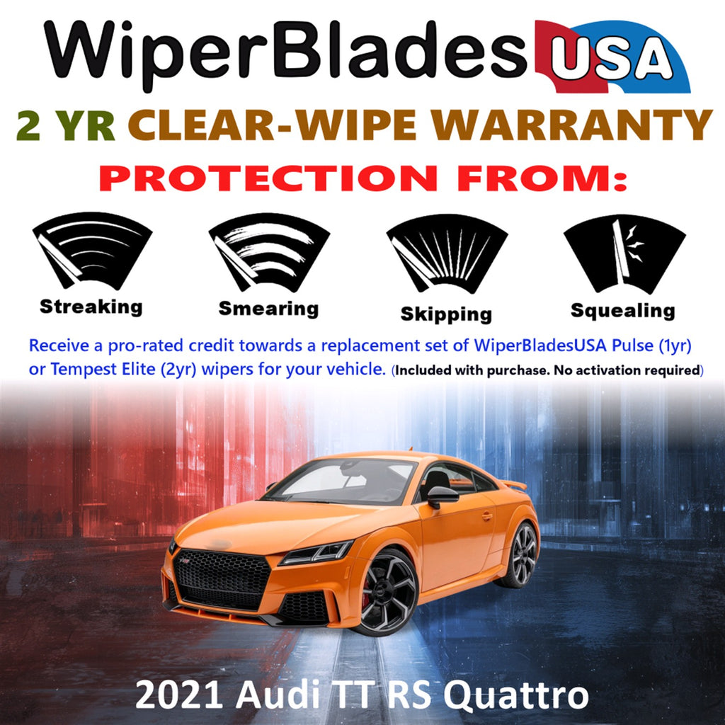 2021 Audi TT RS Quattro Front Wiper blades Set  Includes 2yr Wear Warranty & Free Delivery