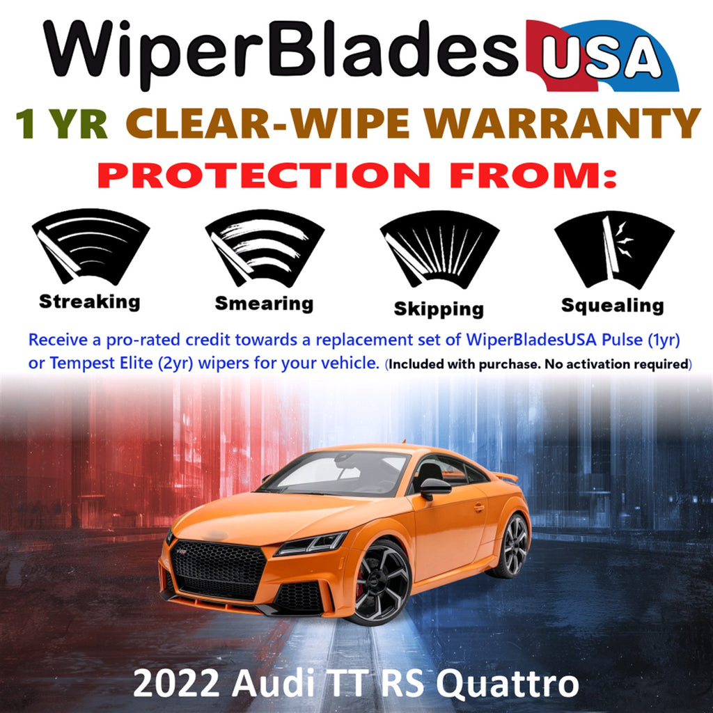 2022 Audi TT RS Quattro Front Wiper blades Set Includes 1yr Wear Warranty & Free Delivery