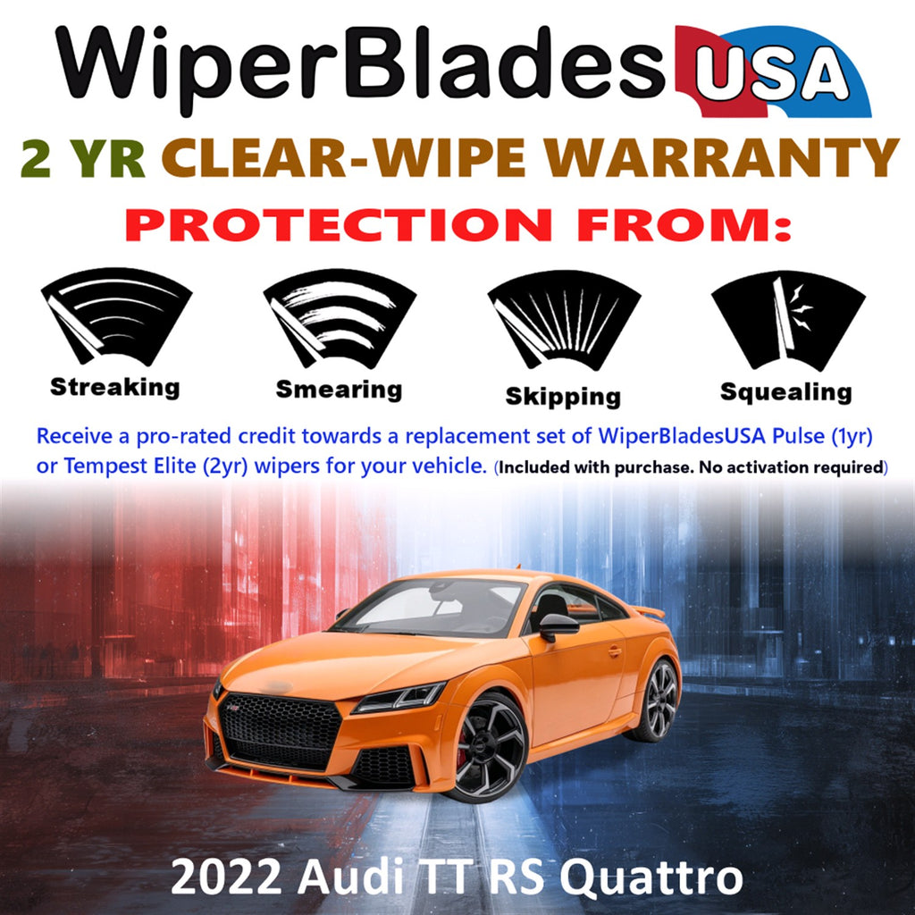 2022 Audi TT RS Quattro Front Wiper blades Set  Includes 2yr Wear Warranty & Free Delivery