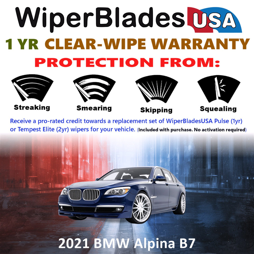 2021 BMW Alpina B7 Front Wiper blades Set Includes 1yr Wear Warranty & Free Delivery