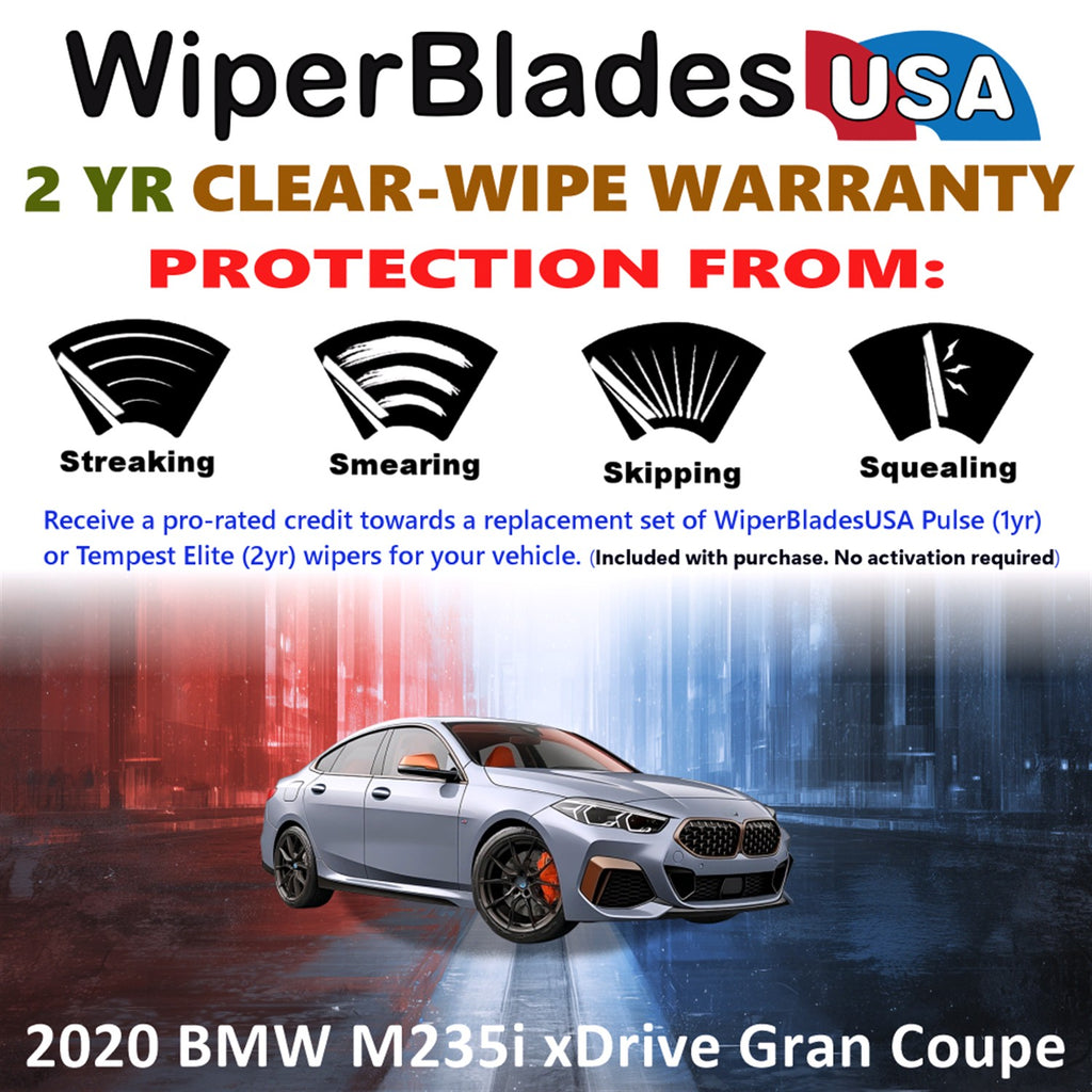 2020 BMW M235i xDrive Gran Coupe Front Wiper blades Set  Includes 2yr Wear Warranty & Free Delivery