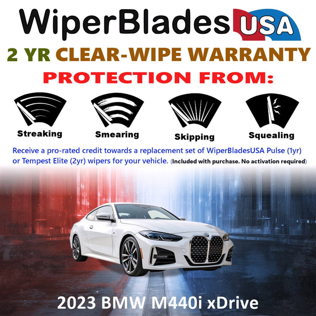 2023 BMW M440i xDrive Front Wiper blades Set  Includes 2yr Wear Warranty & Free Delivery