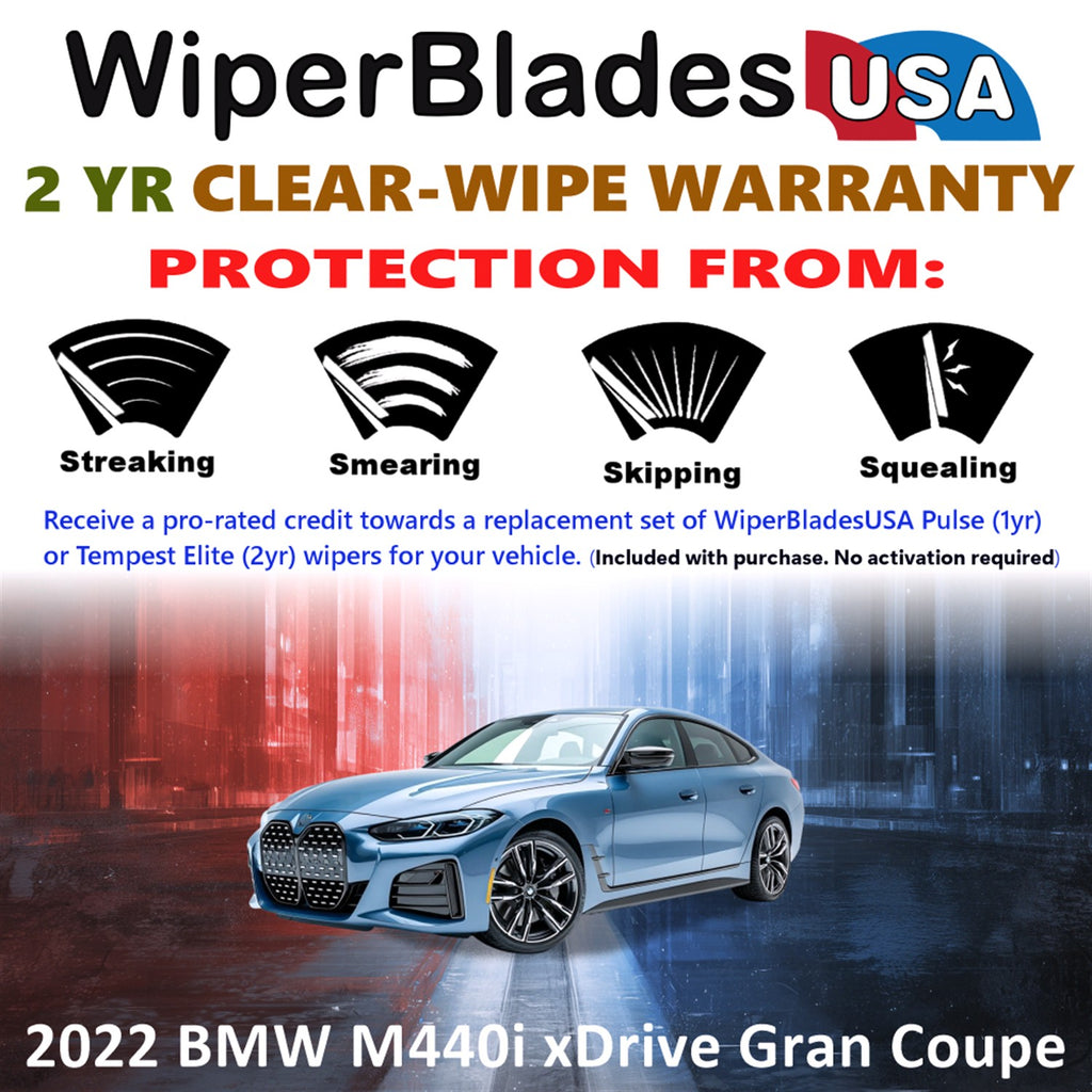 2022 BMW M440i xDrive Gran Coupe Front Wiper blades Set  Includes 2yr Wear Warranty & Free Delivery