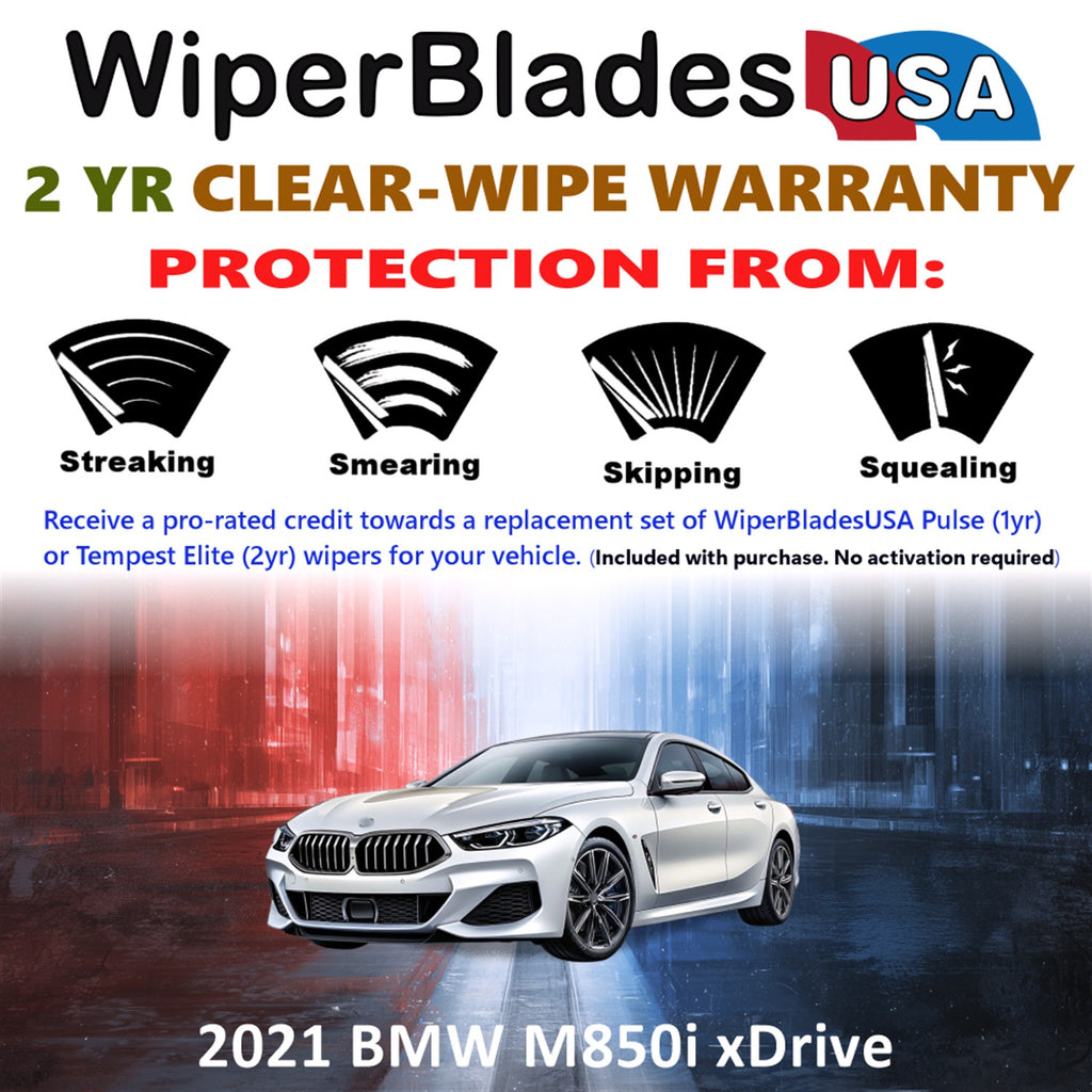 2021 BMW M850i xDrive Front Wiper blades Set  Includes 2yr Wear Warranty & Free Delivery