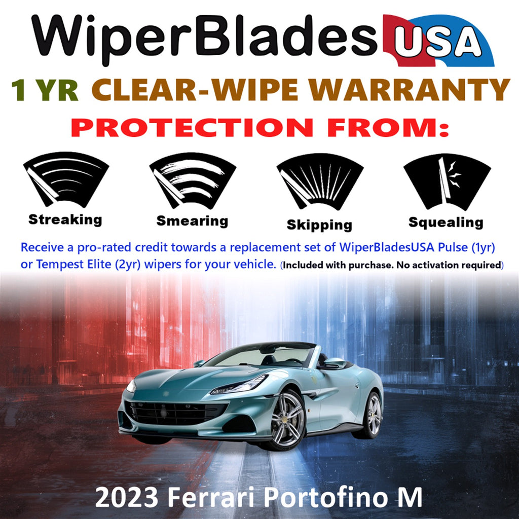 2023 Ferrari Portofino M Front Wiper blades Set Includes 1yr Wear Warranty & Free Delivery