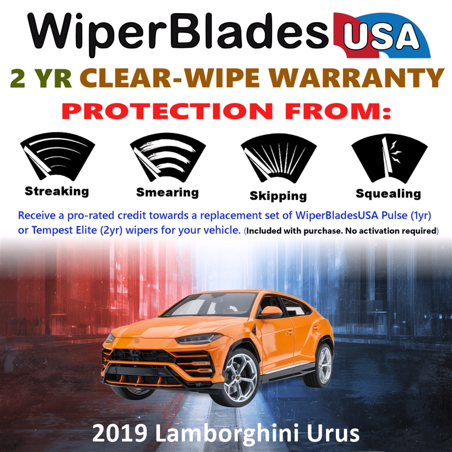 2019 Lamborghini Urus Front Wiper blades Set  Includes 2yr Wear Warranty & Free Delivery