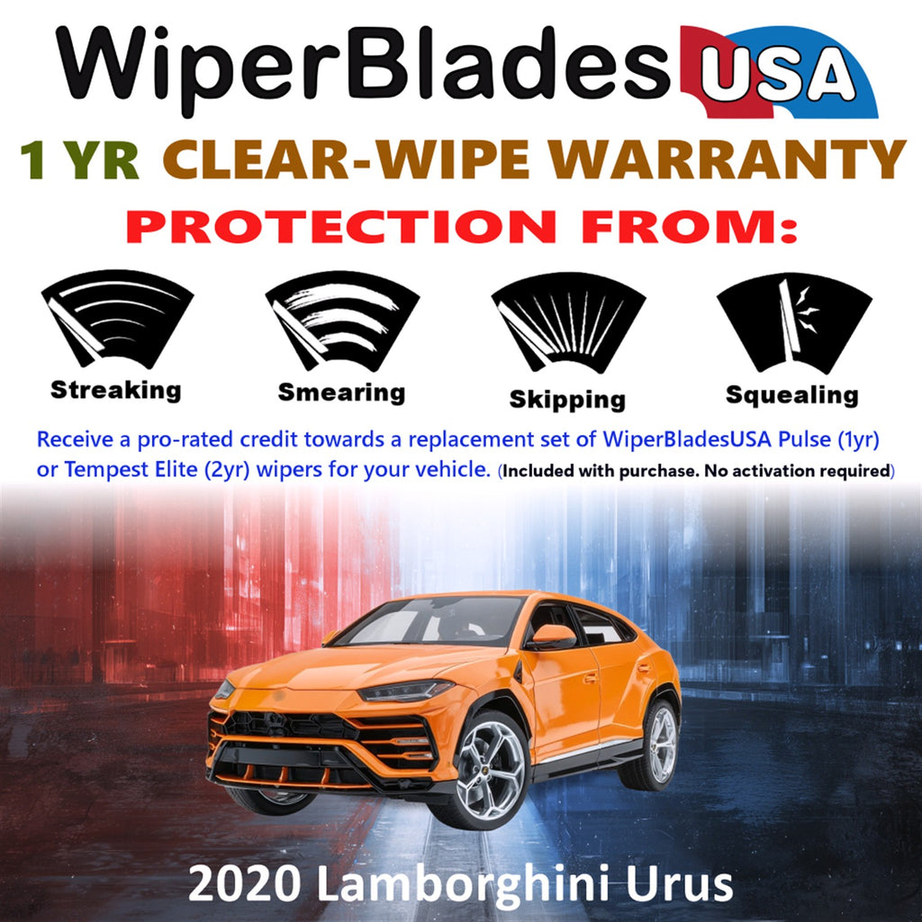 2020 Lamborghini Urus Front Wiper blades Set Includes 1yr Wear Warranty & Free Delivery