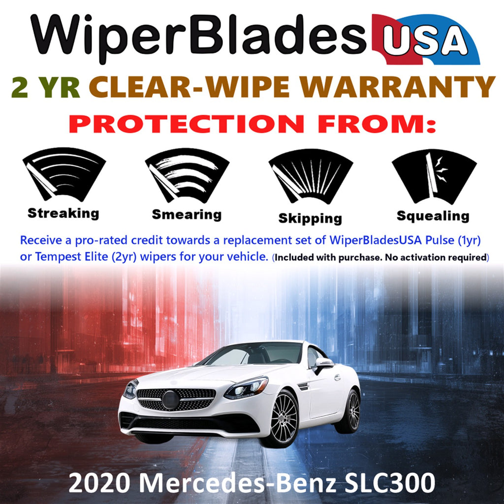 2020 Mercedes-Benz SLC300 Front Wiper blades Set  Includes 2yr Wear Warranty & Free Delivery