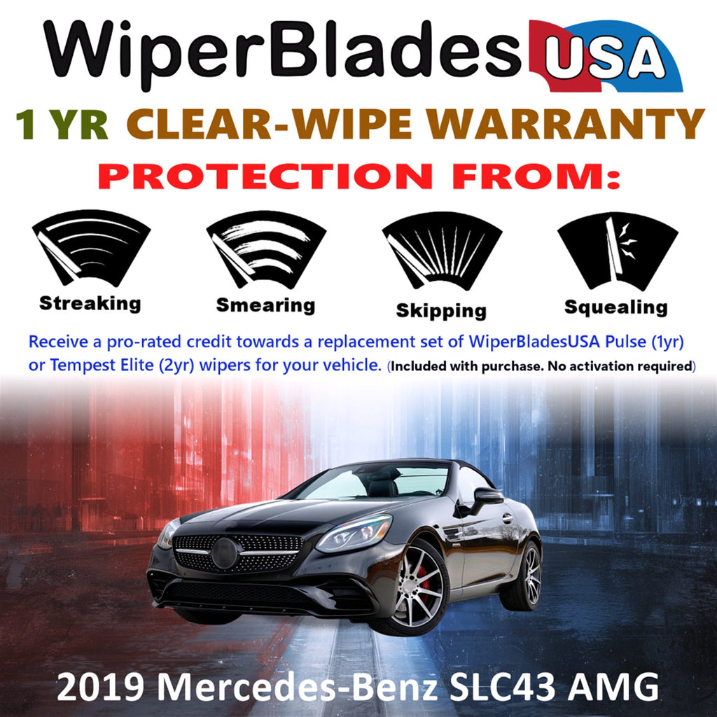 2019 Mercedes-Benz SLC43 AMG Front Wiper blades Set Includes 1yr Wear Warranty & Free Delivery