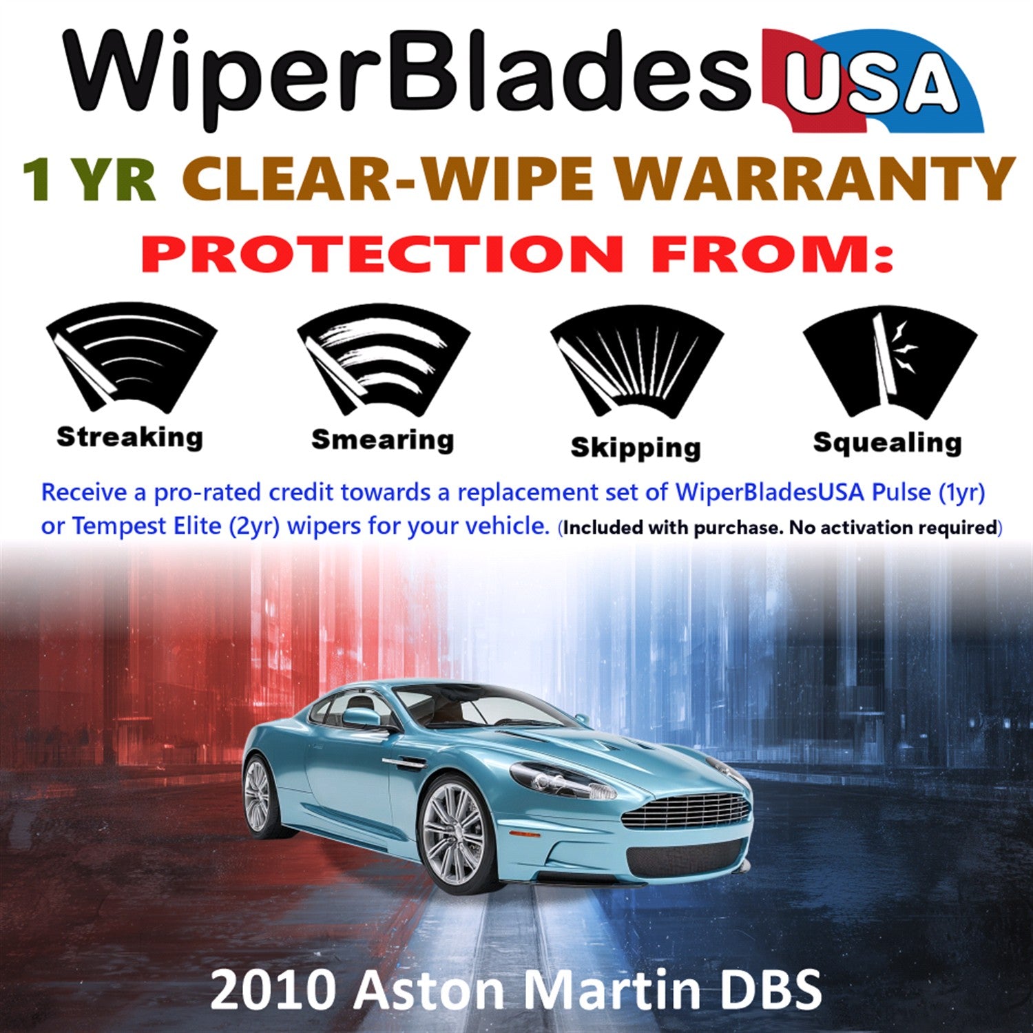 2010 Aston Martin DBS Front Wiper blades Set Includes 1yr Wear Warranty & Free Delivery