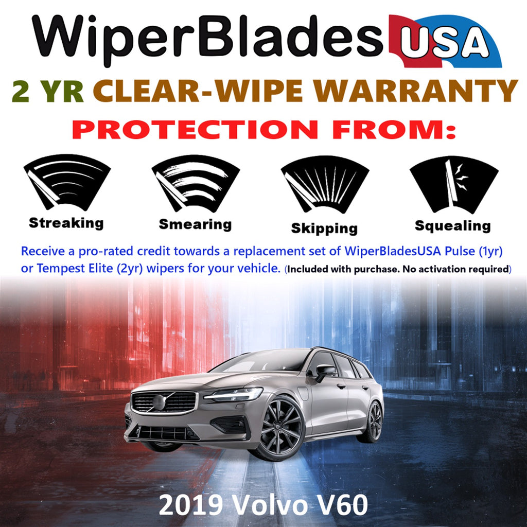 2019 Volvo V60 Front Wiper blades Set  Includes 2yr Wear Warranty & Free Delivery