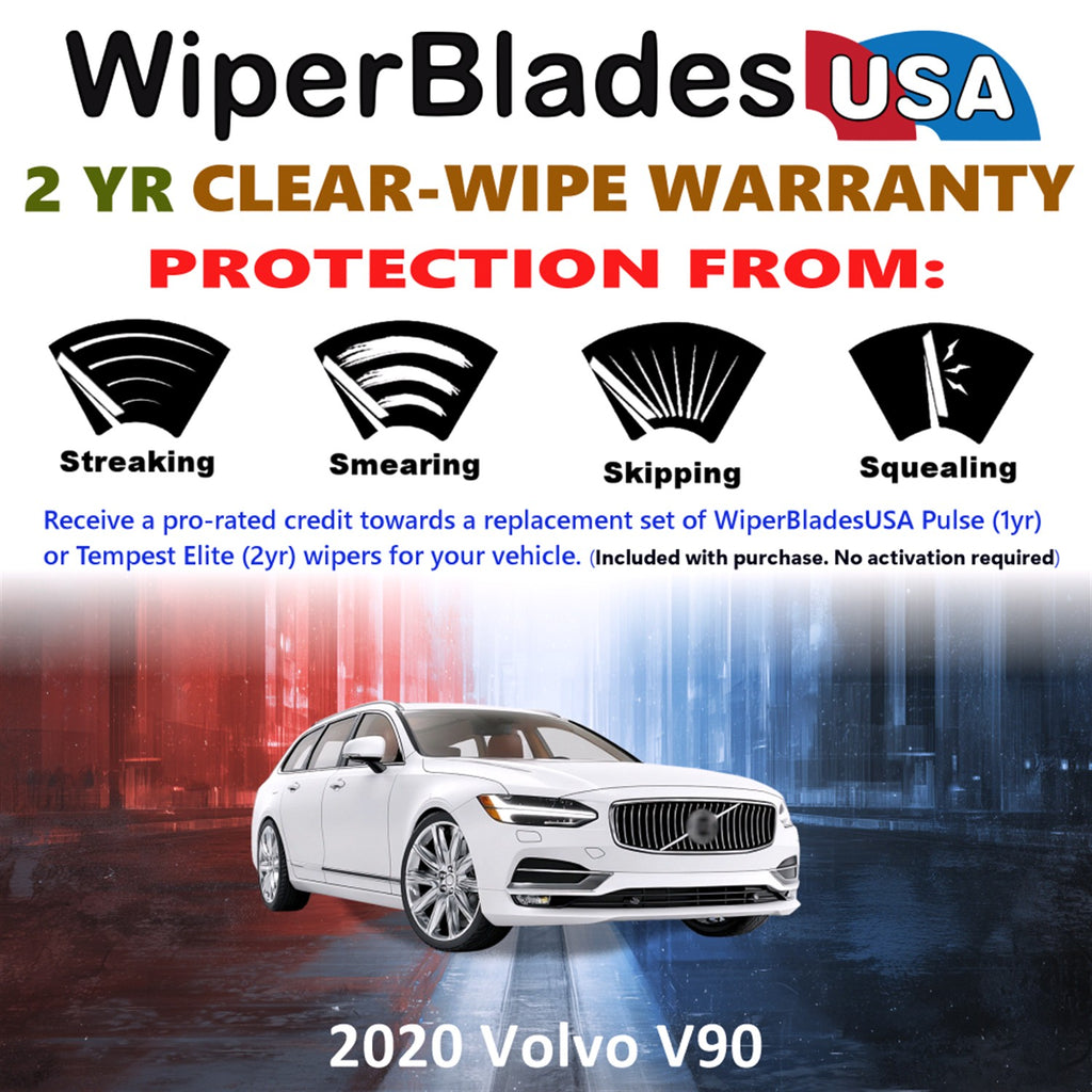 2020 Volvo V90 Front Wiper blades Set  Includes 2yr Wear Warranty & Free Delivery