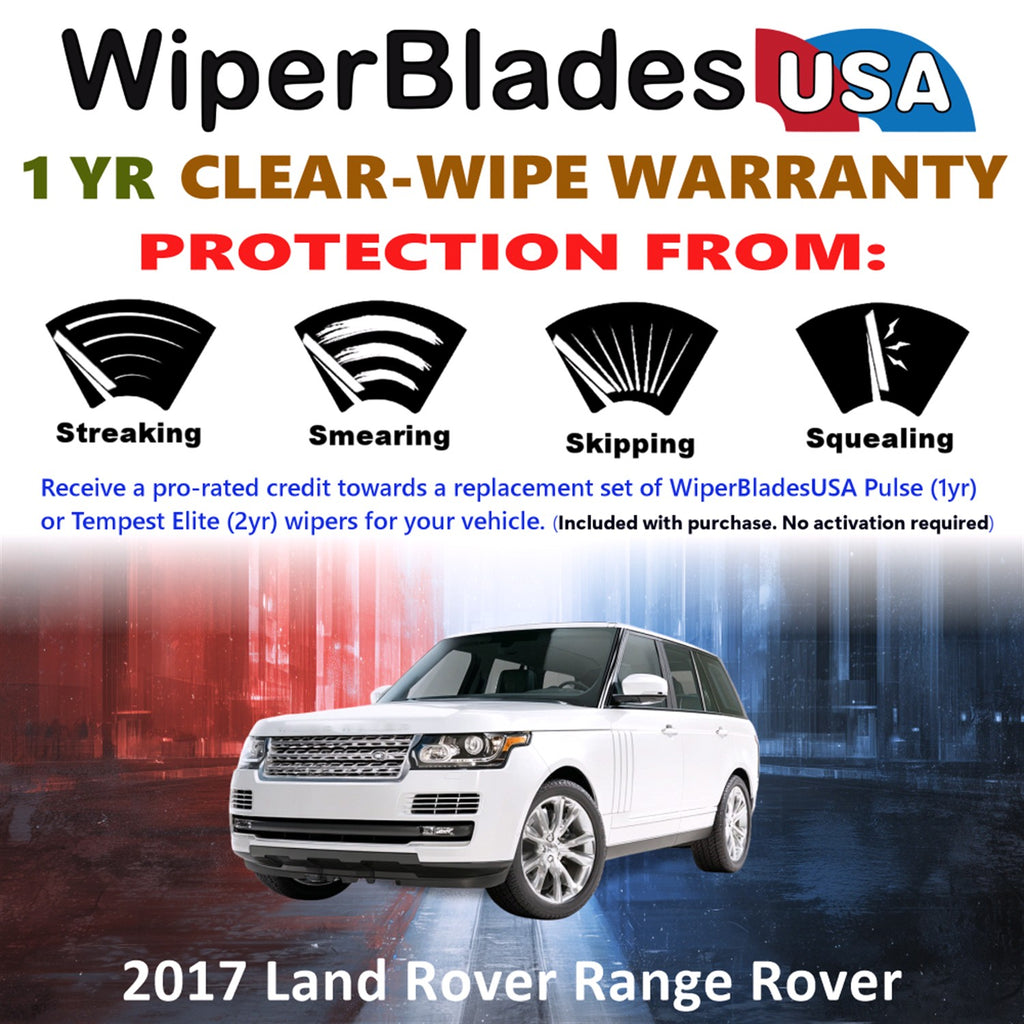 2017 Land Rover Range Rover Front Wiper blades Set Includes 1yr Wear Warranty & Free Delivery