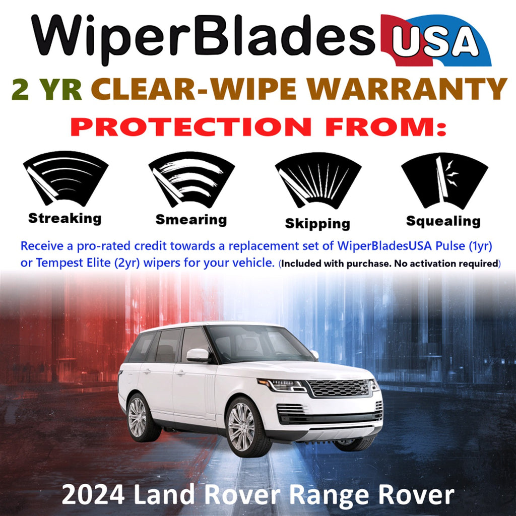 2024 Land Rover Range Rover Front Wiper blades Set  Includes 2yr Wear Warranty & Free Delivery