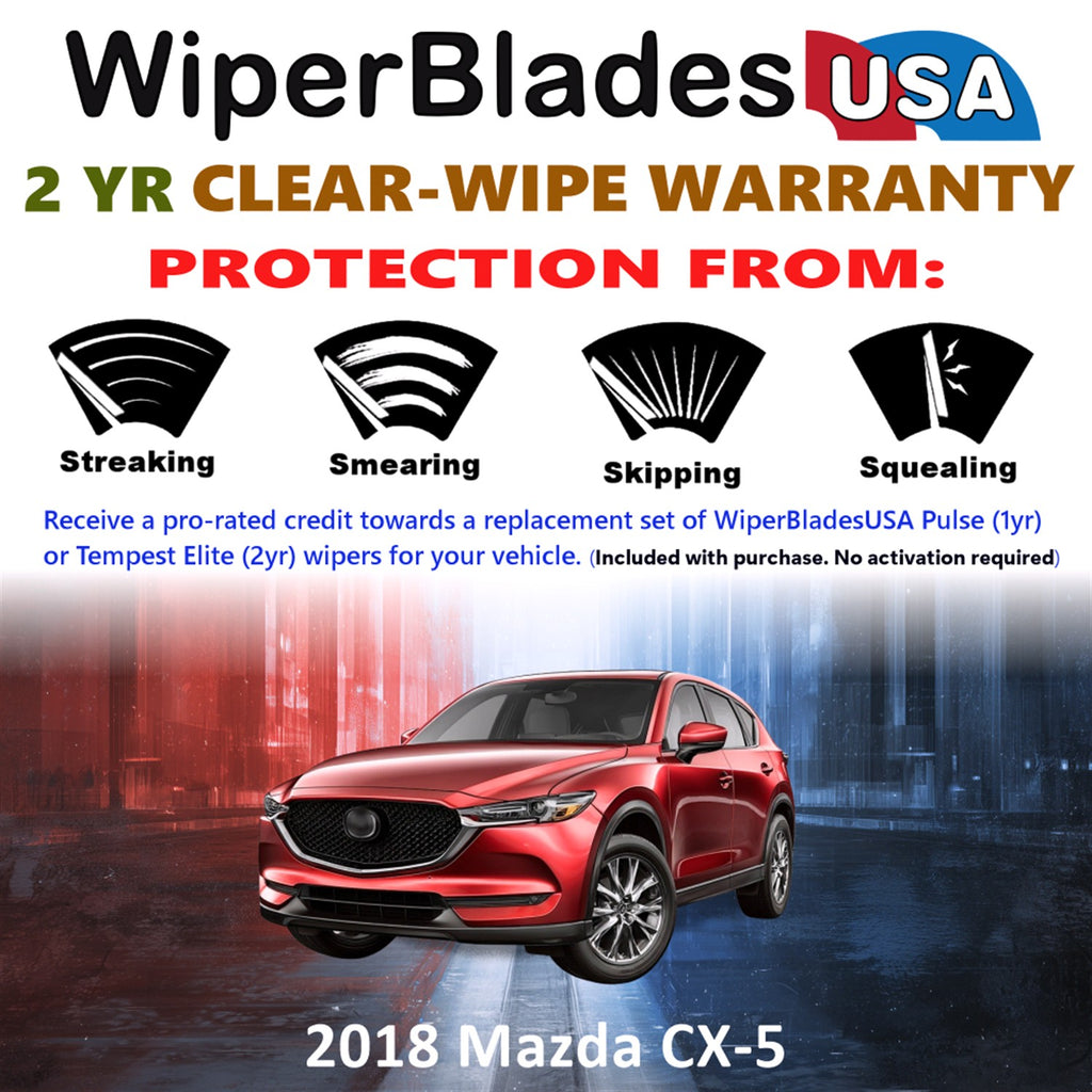 2018 Mazda CX-5 Front Wiper blades Set  Includes 2yr Wear Warranty & Free Delivery