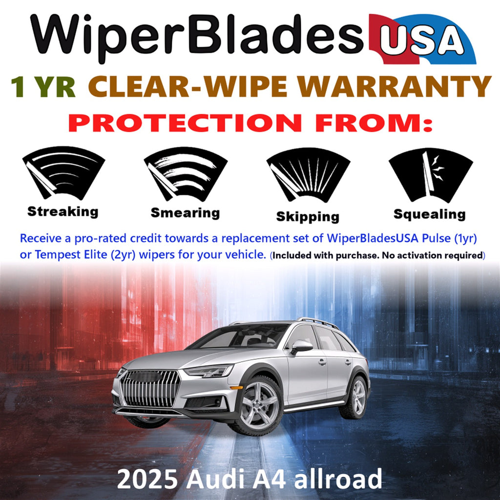 2025 Audi A4 allroad Front Wiper blades Set Includes 1yr Wear Warranty & Free Delivery