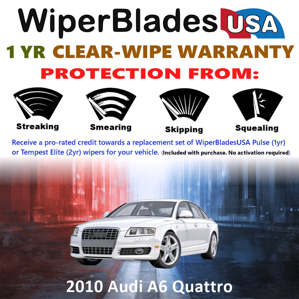 2010 Audi A6 Quattro Front Wiper blades Set Includes 1yr Wear Warranty & Free Delivery