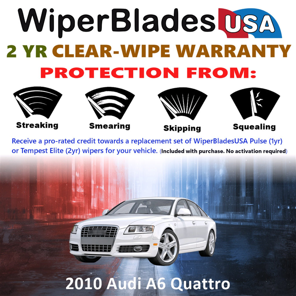 2010 Audi A6 Quattro Front Wiper blades Set  Includes 2yr Wear Warranty & Free Delivery