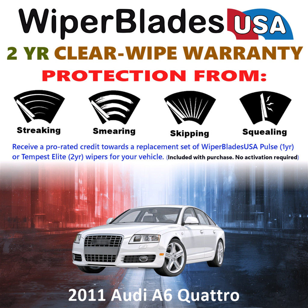 2011 Audi A6 Quattro Front Wiper blades Set  Includes 2yr Wear Warranty & Free Delivery