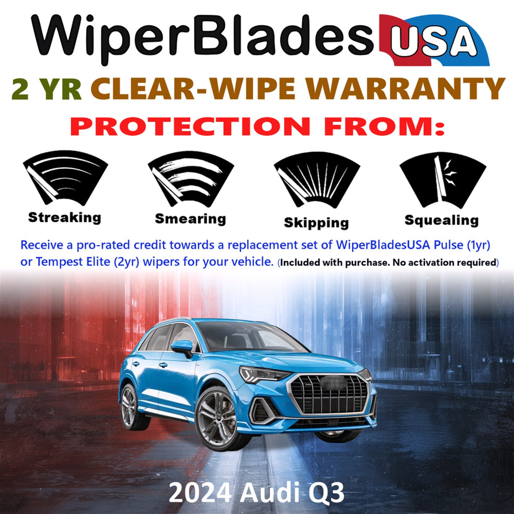 2024 Audi Q3 Front Wiper blades Set  Includes 2yr Wear Warranty & Free Delivery