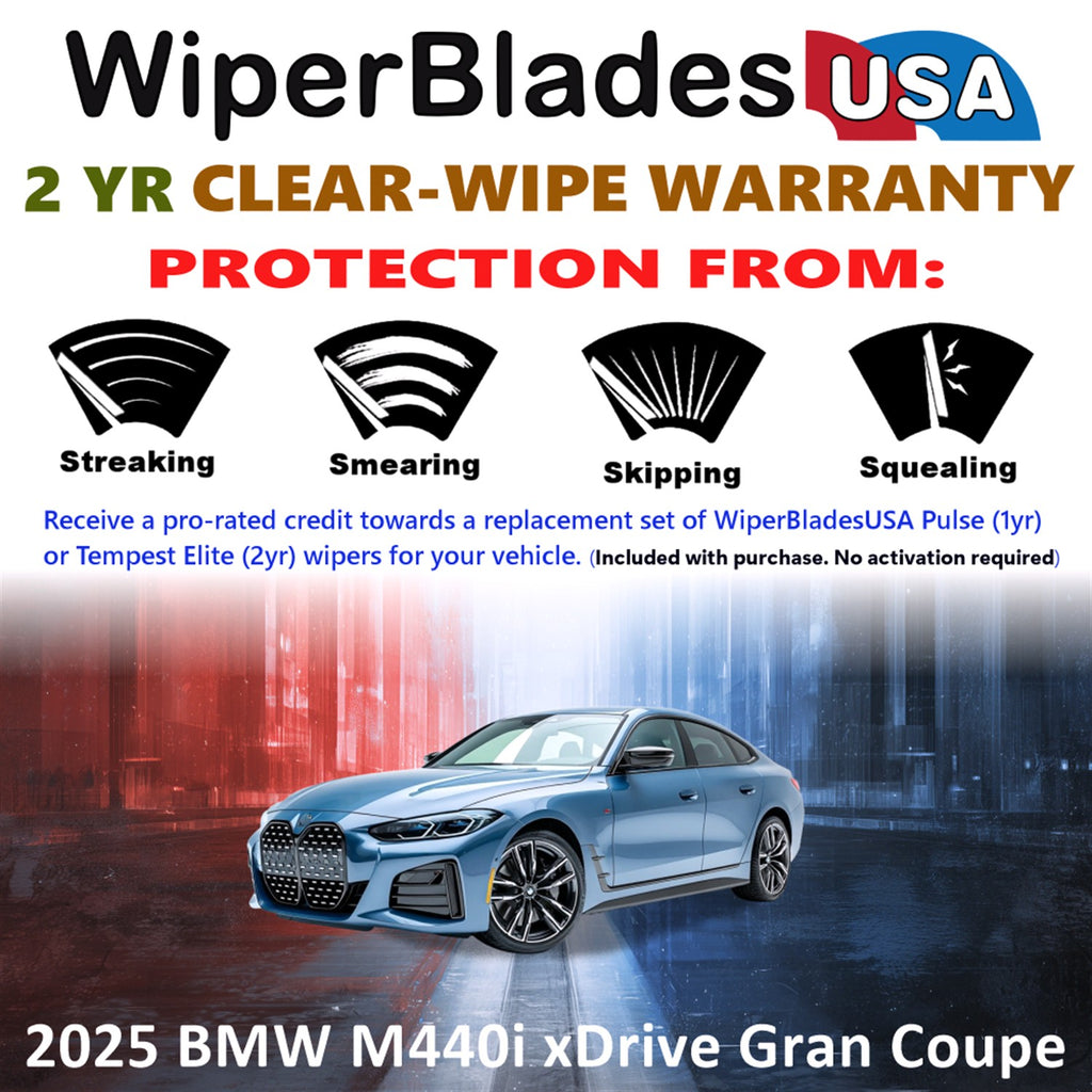 2025 BMW M440i xDrive Gran Coupe Front Wiper blades Set  Includes 2yr Wear Warranty & Free Delivery