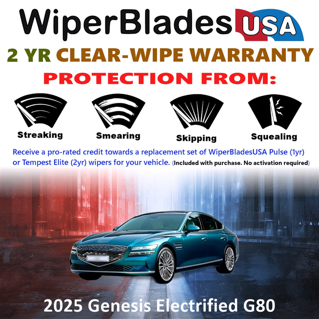 2025 Genesis Electrified G80 Front Wiper blades Set  Includes 2yr Wear Warranty & Free Delivery
