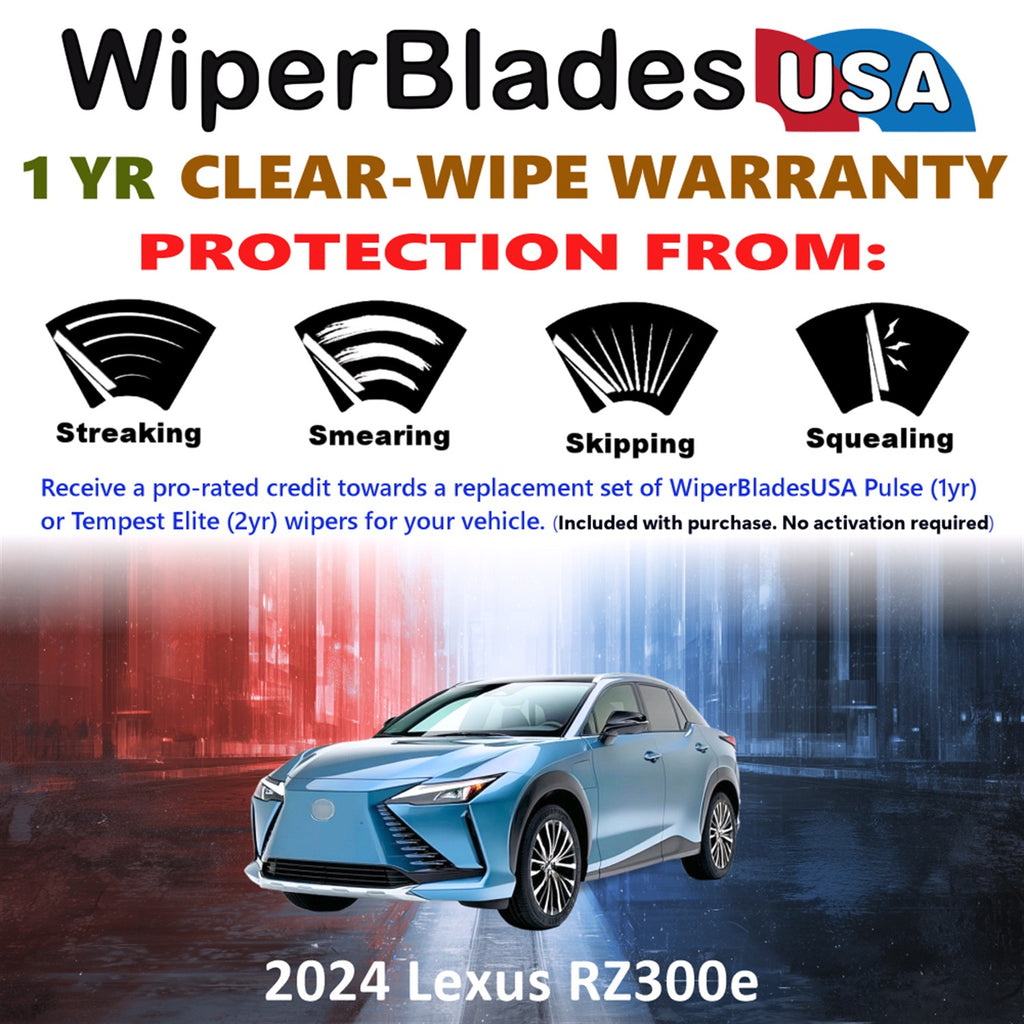 2024 Lexus RZ300e Front Wiper blades Set Includes 1yr Wear Warranty & Free Delivery