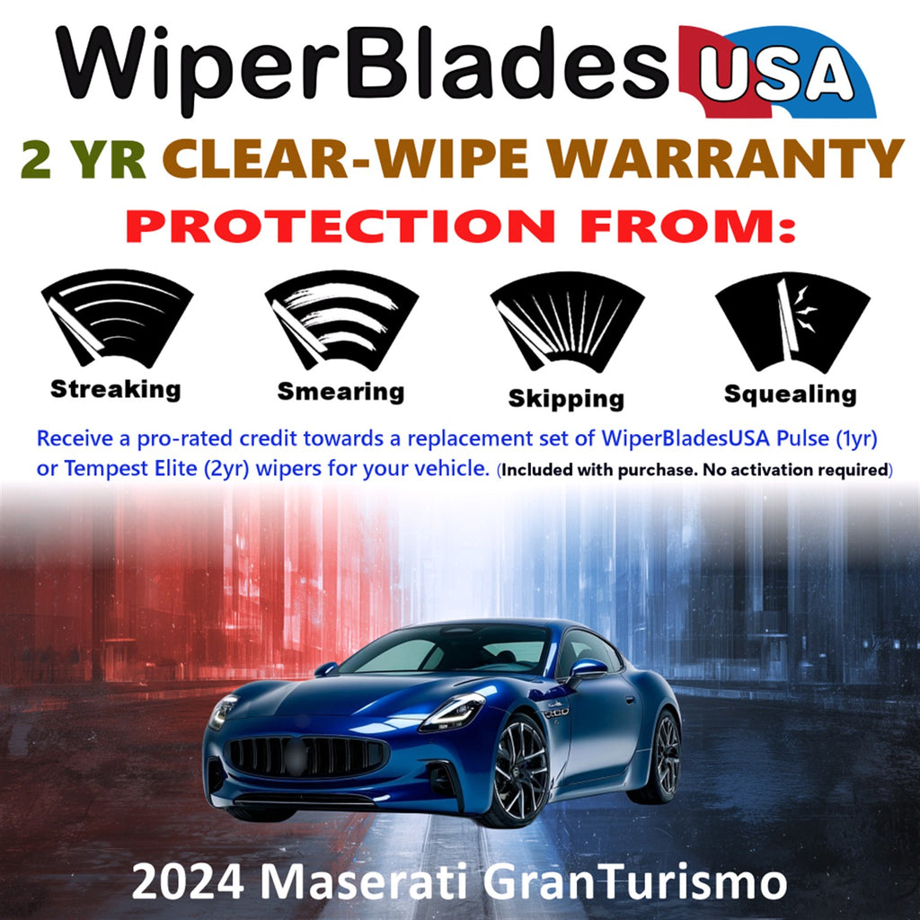 2024 Maserati GranTurismo Front Wiper blades Set  Includes 2yr Wear Warranty & Free Delivery