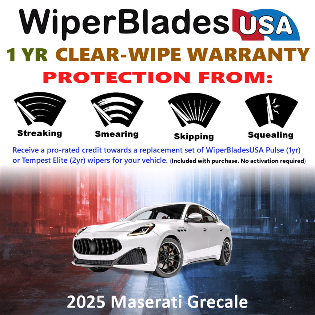 2025 Maserati Grecale Front Wiper blades Set Includes 1yr Wear Warranty & Free Delivery